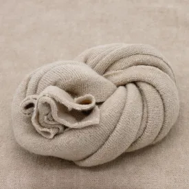Babymoon Set of 2 | Knitted Wool Wrap and Bean Bag Layer | Baby Photography Props | Khaki