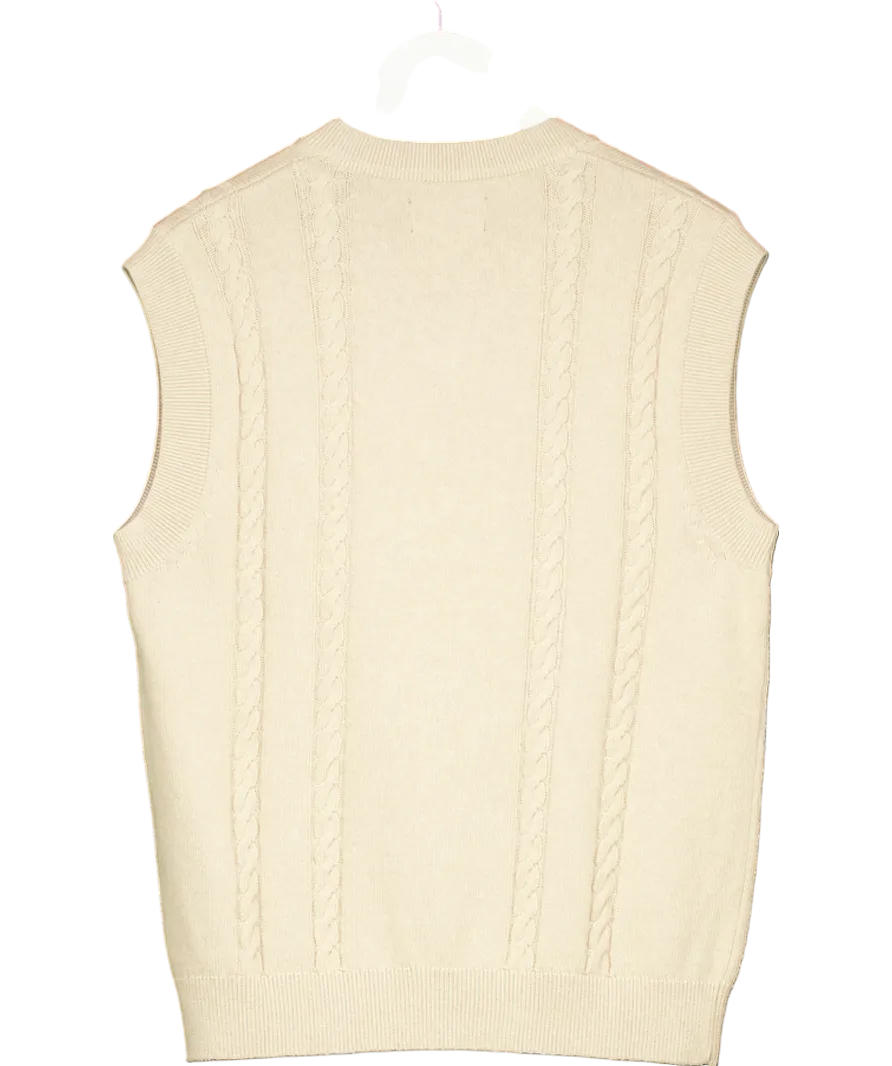 Barbour Beige Navar Knitted Vest UK S