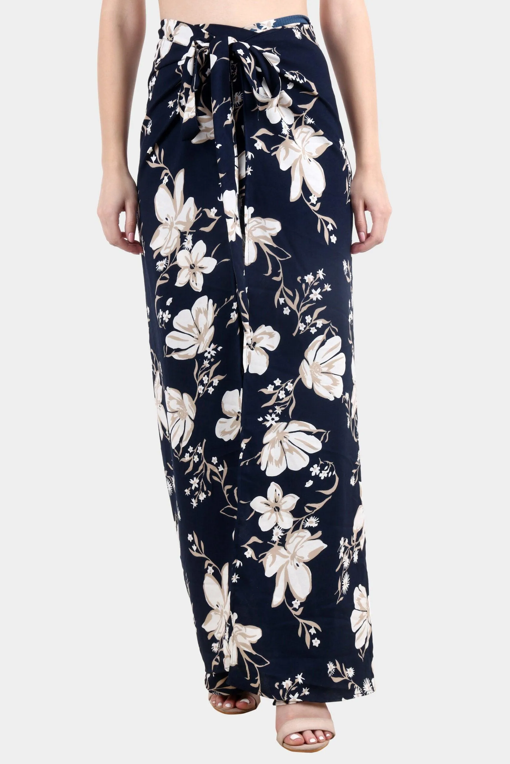 Blue & White Floral Printed Multiwear Jumpsuit/Pant