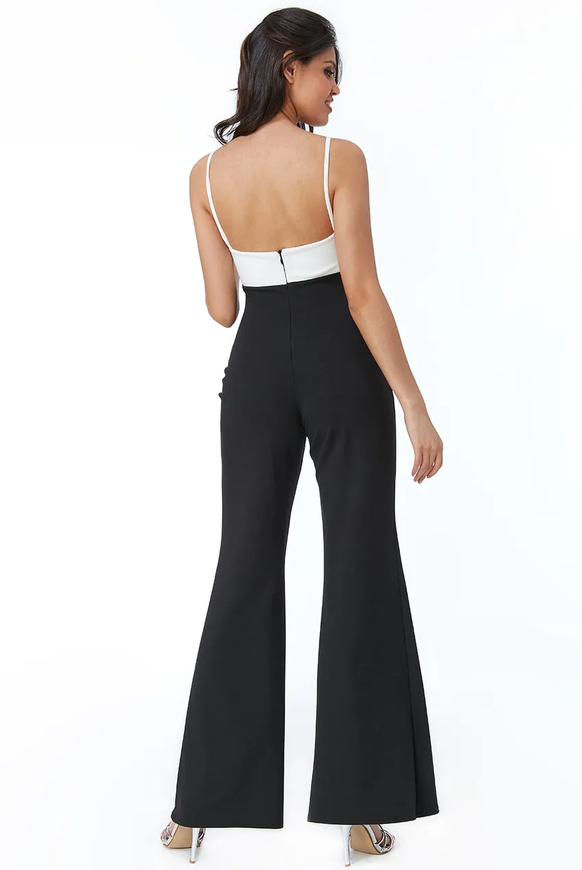 City Goddess Front Bow Tie Jumpsuit