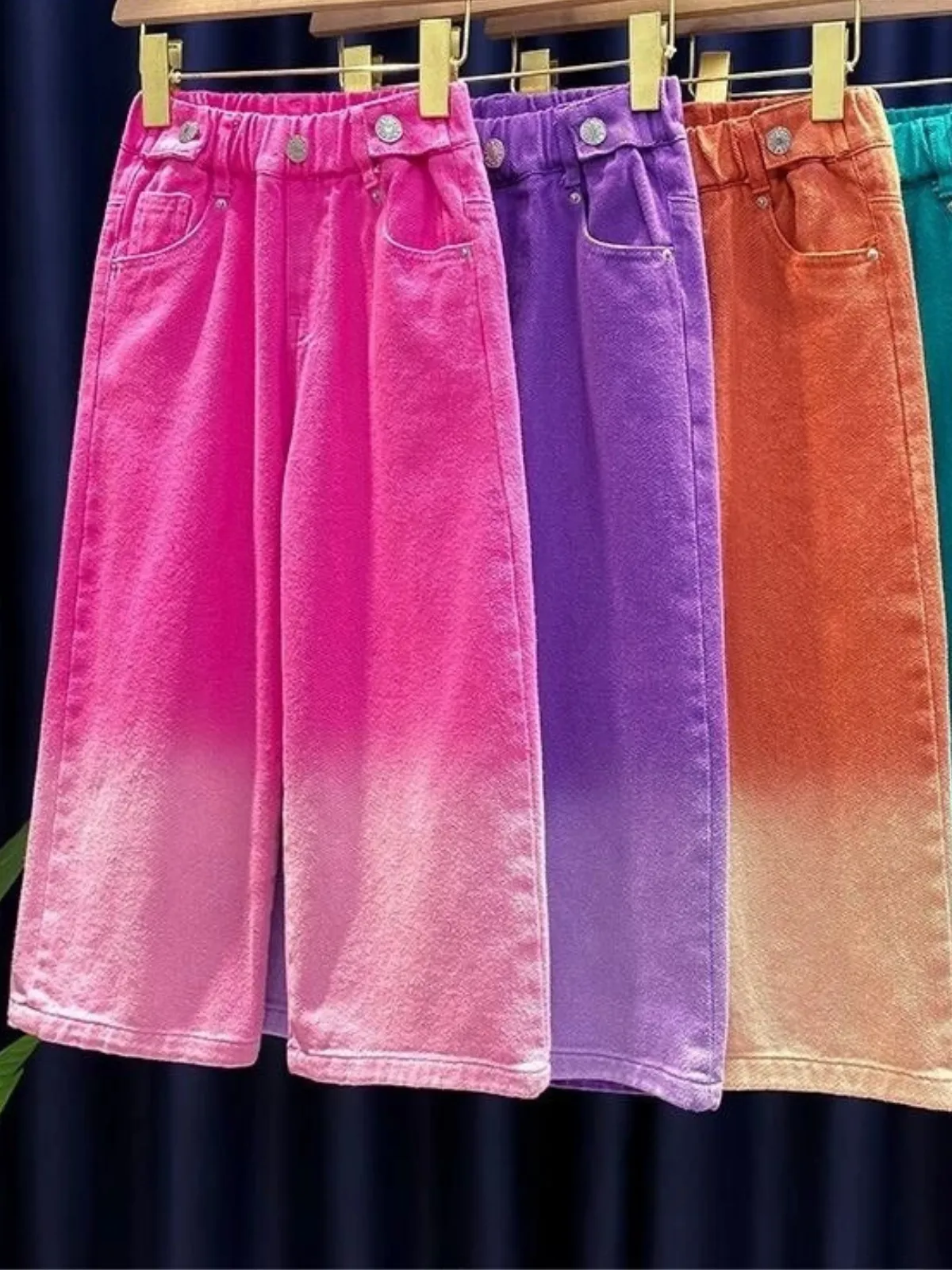 Color Me Cutie Ombre Wide Leg Jeans