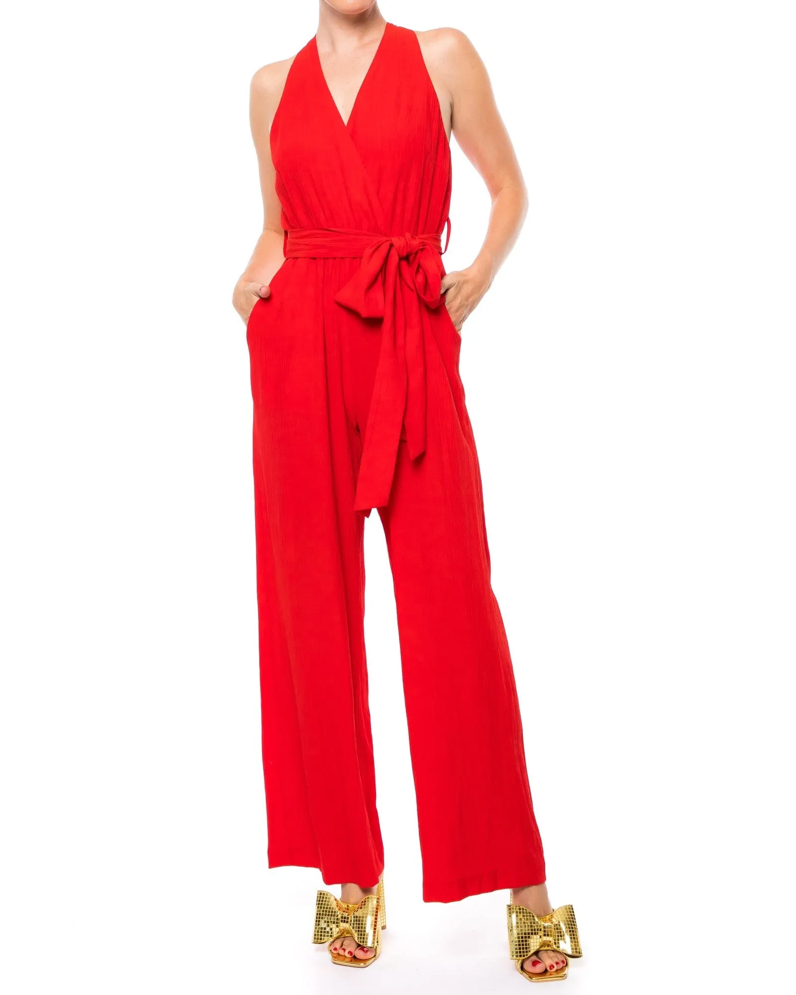 Disco Jumpsuit - Cherry