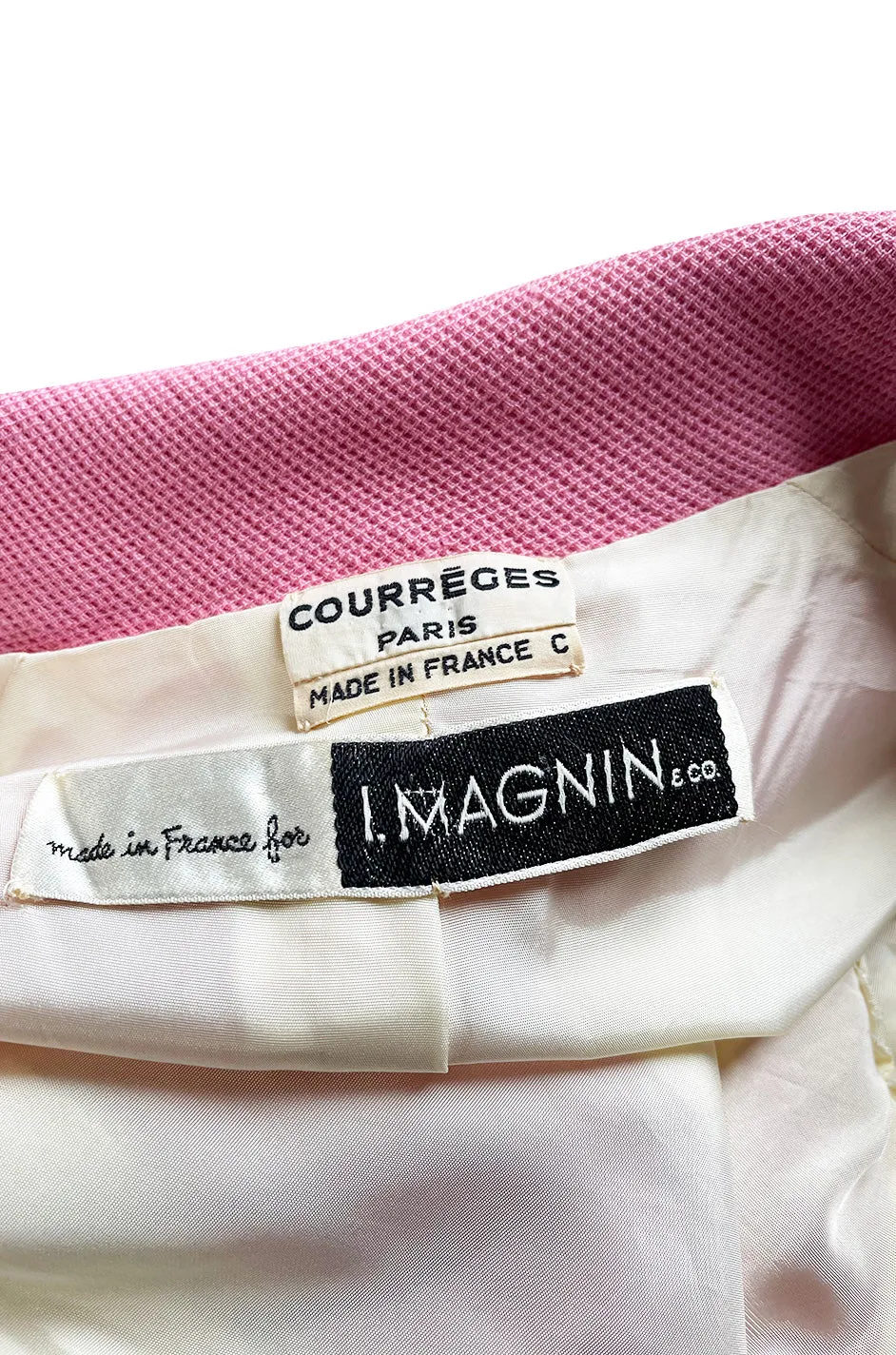 Exceptional Museum Held Fall 1969 Andre Courreges Couture Sculpted Pink Coat