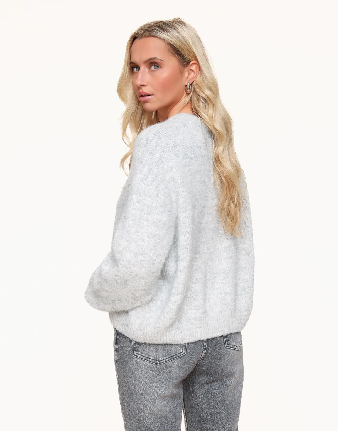 Grijze Basic Gebreide - Vest