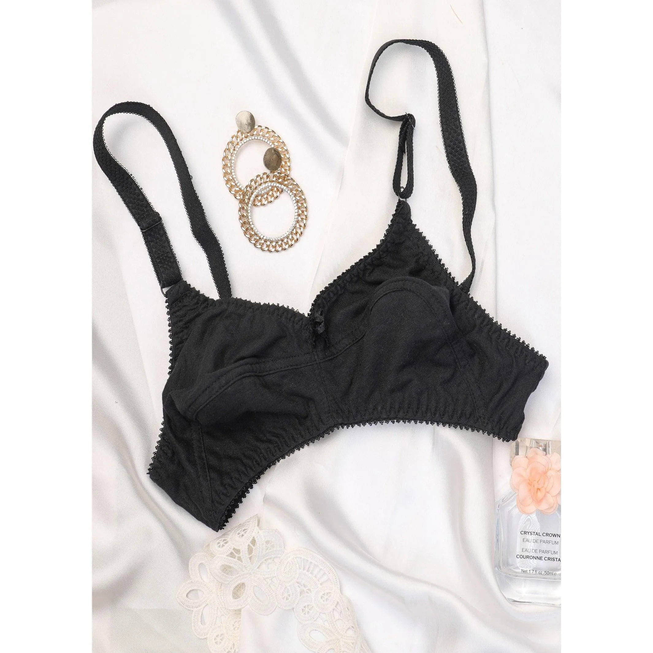 Jasmine - Non Padded Wirefree Knitted Cotton Bra