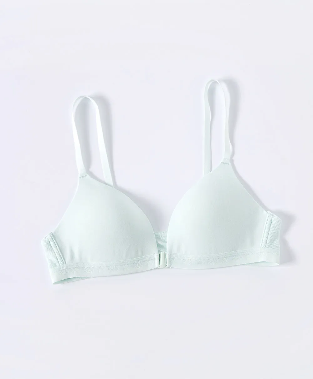 Junior Dream Seashells Teens Girl's Triangle Bralette Front Hook Bra