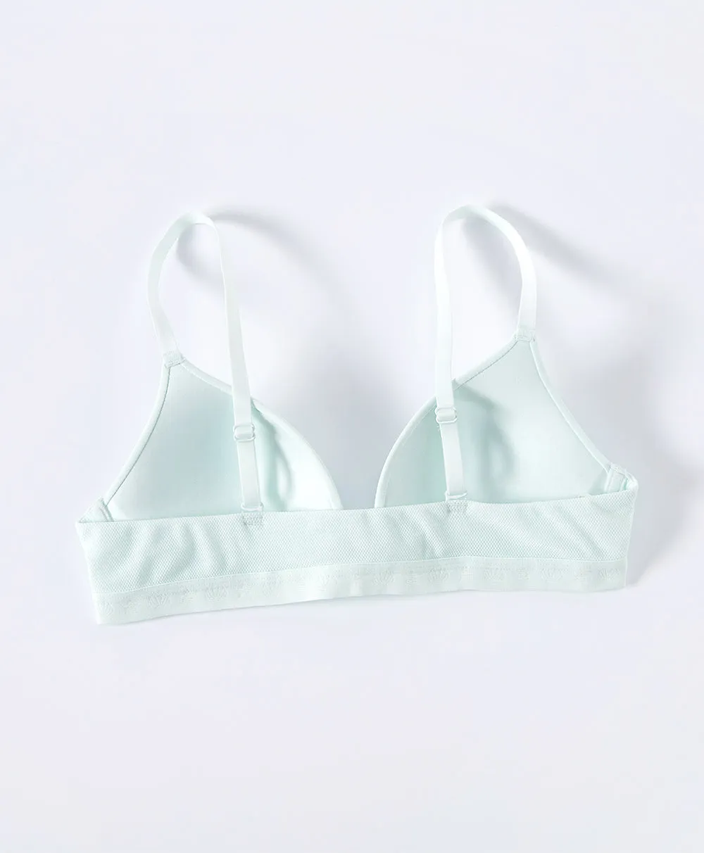 Junior Dream Seashells Teens Girl's Triangle Bralette Front Hook Bra