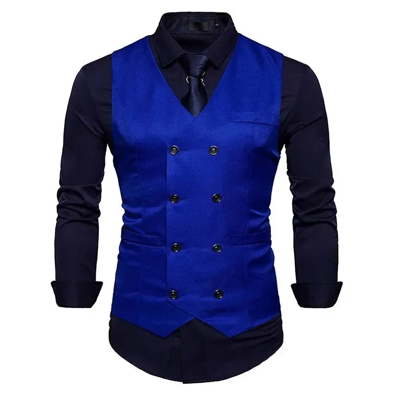 Men's Double-Breasted Vest - Gentleman Formal Casual Dress Coat - Path Of Praise