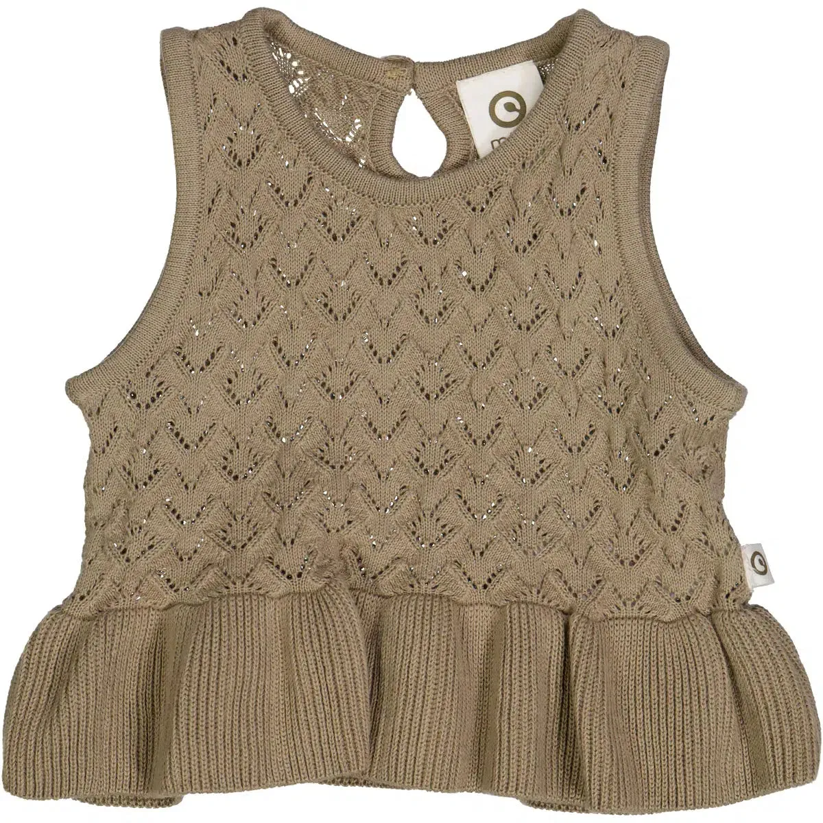 Musli - Organic Knit Peplum Vest - Cashew