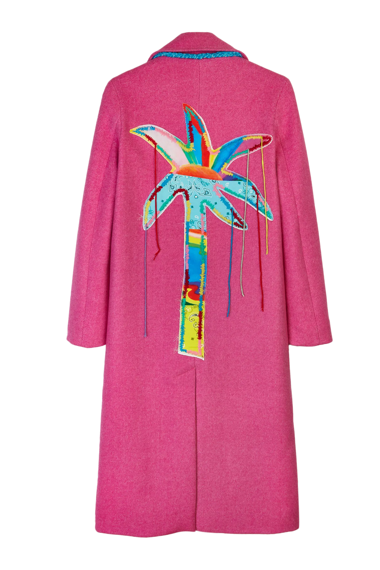 Palm Tree Appliqué Coat