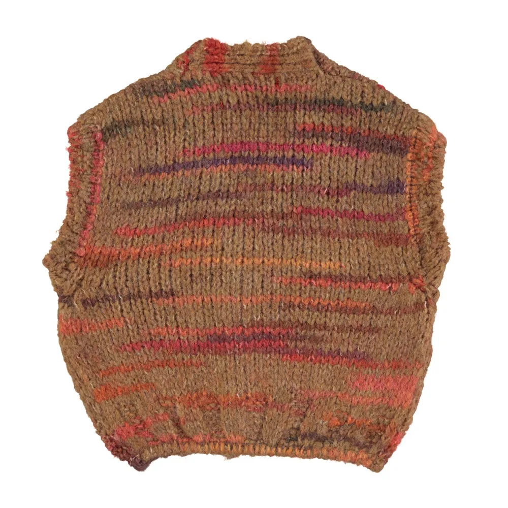 Piupiuchick Knitted waistcoat Multicolor brown