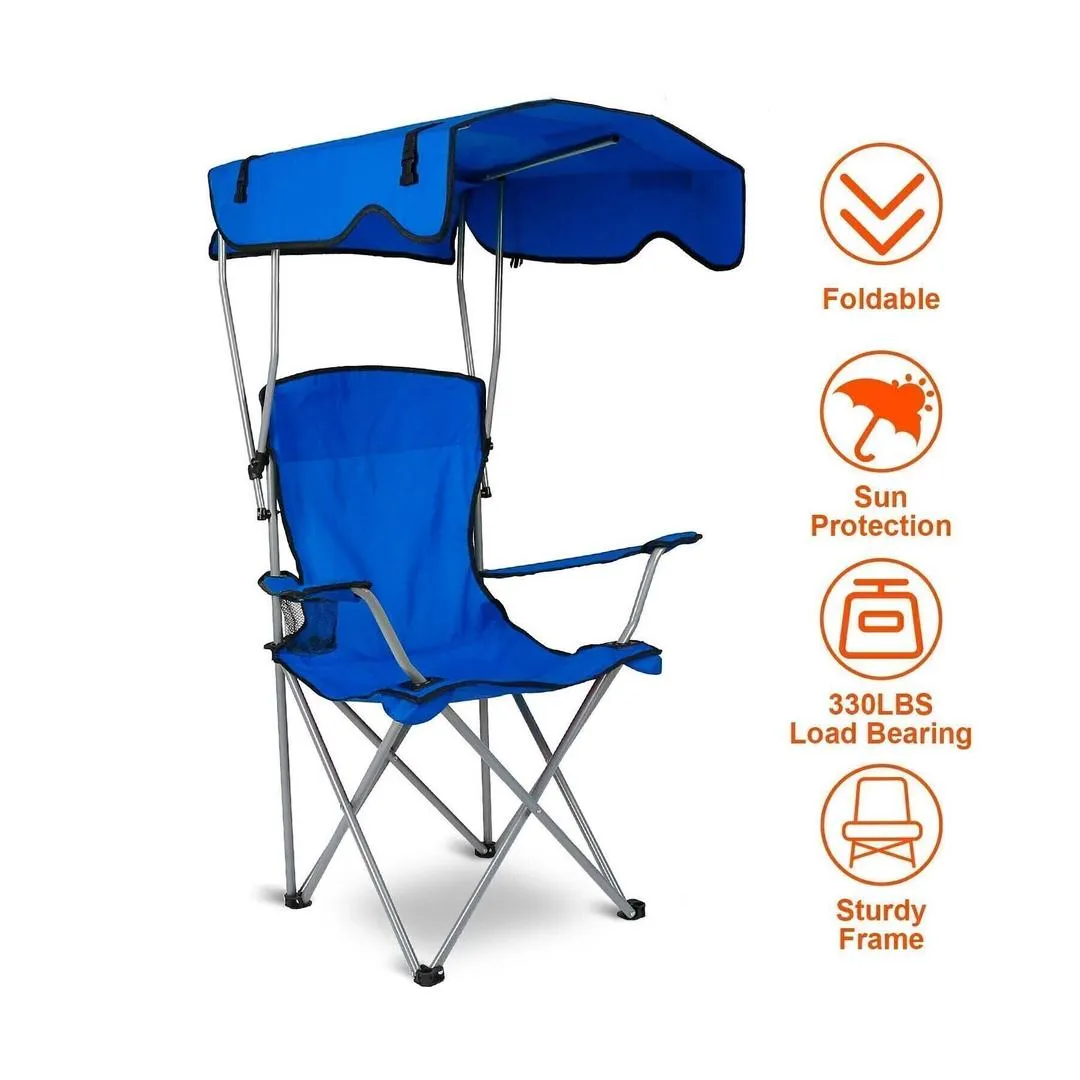 Portable Camping Recliner for Beach and Outdoor Activities, Foldable Outdoor Lounge Chair with Cup H