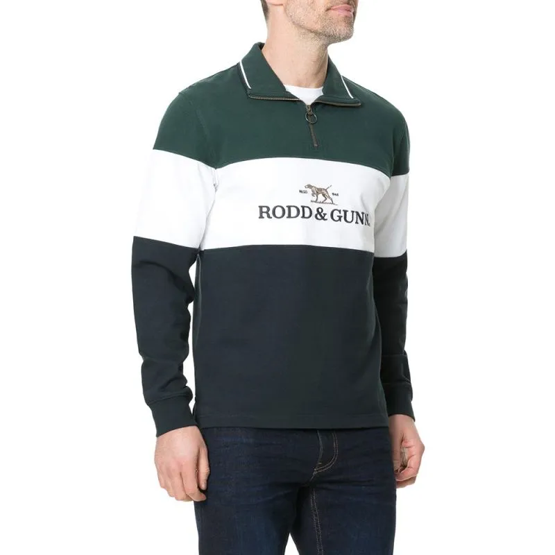 Rodd & Gunn Foresters Peak 1/4 Zip Jumper - Forest