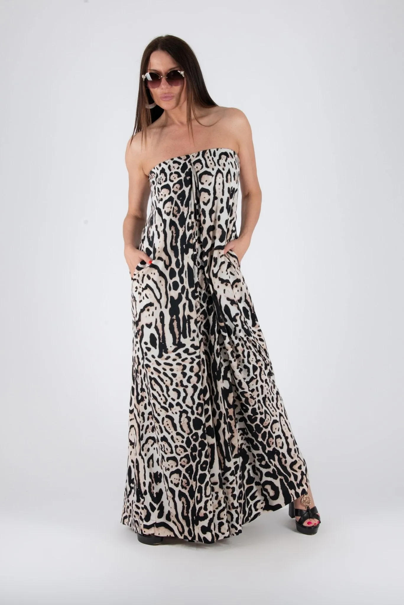 TALIA Wide Off Shoulders Jumpsuit