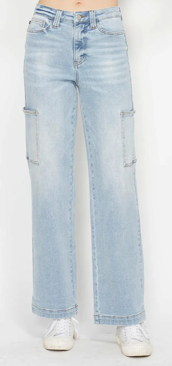 The Jenn High Waisted Judy Blue Cargo Jeans