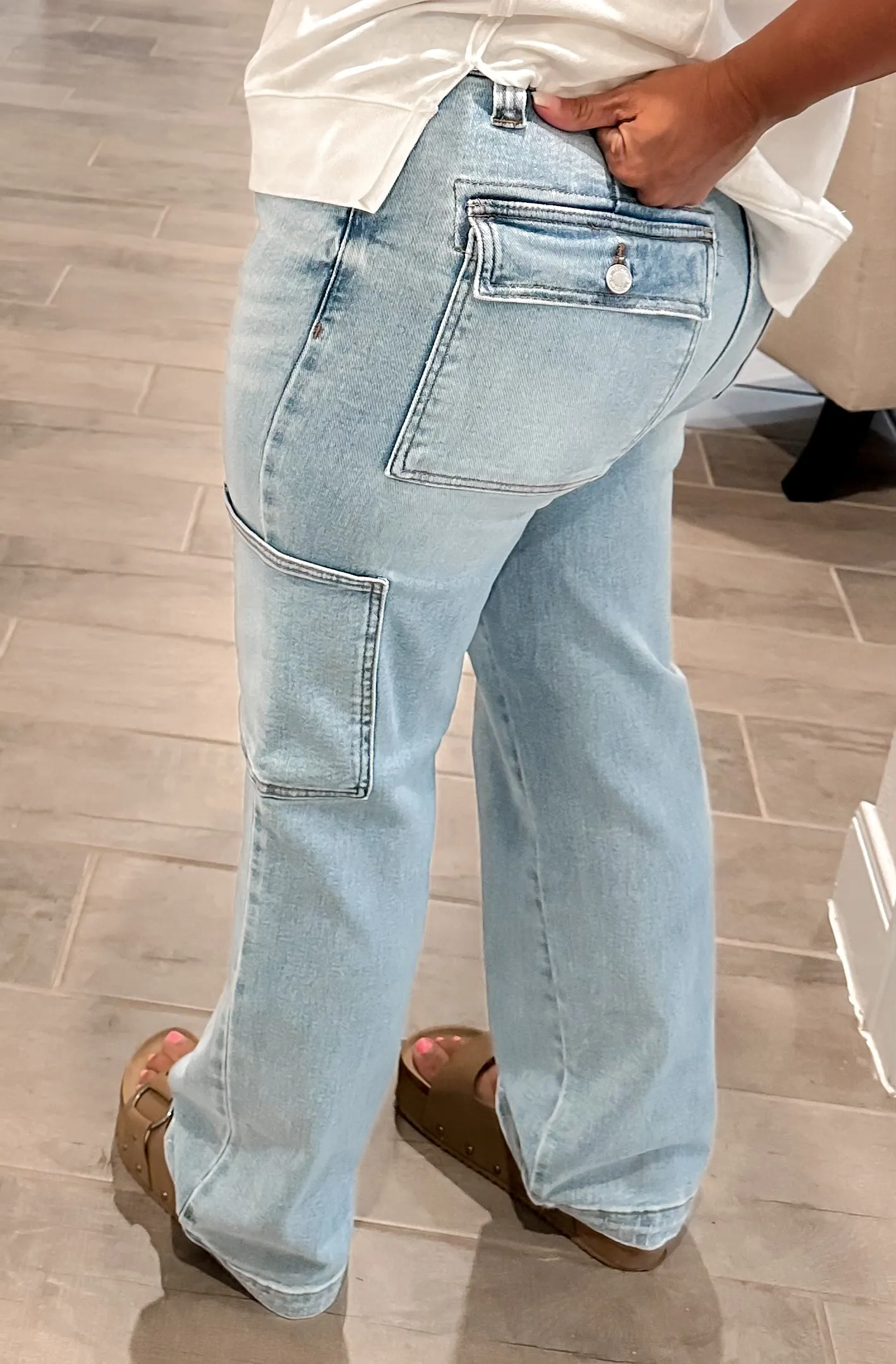The Jenn High Waisted Judy Blue Cargo Jeans