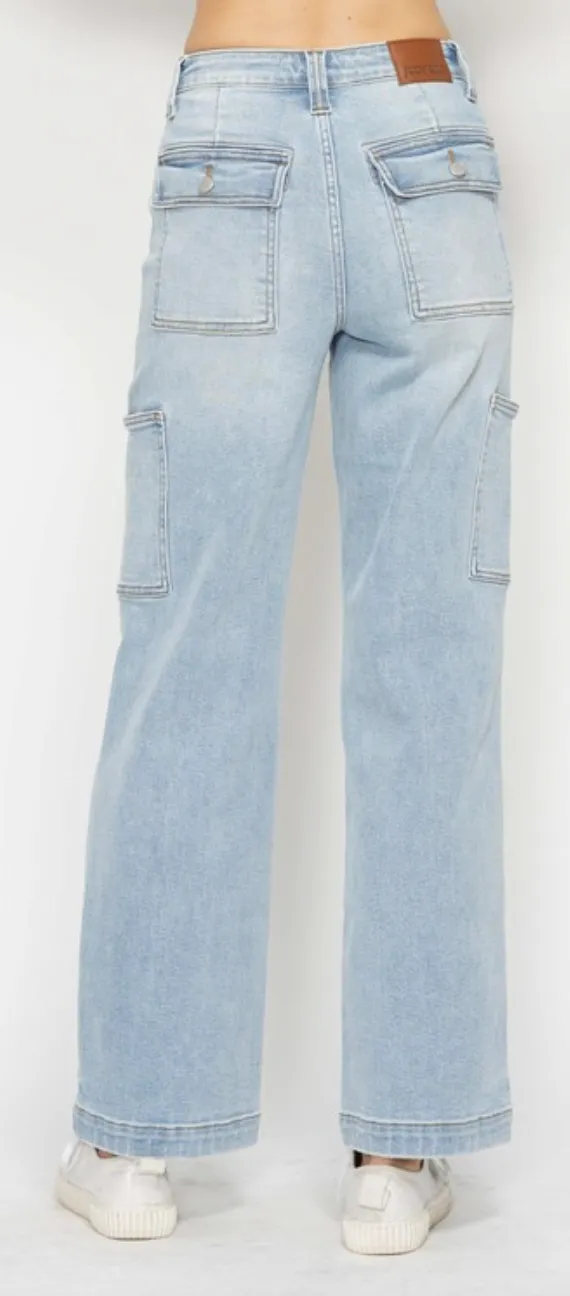 The Jenn High Waisted Judy Blue Cargo Jeans