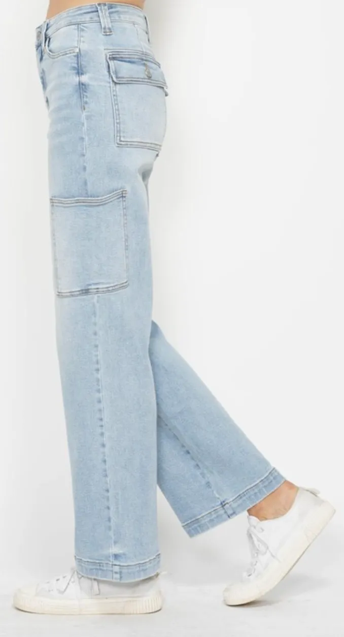 The Jenn High Waisted Judy Blue Cargo Jeans
