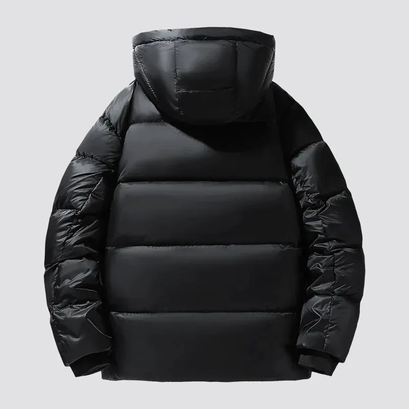 Thick Long Hooded Goose & Duck Down Unisex Outwear