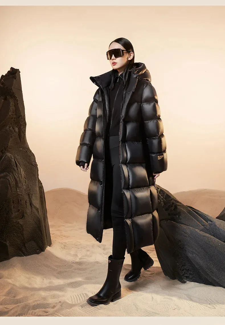 Thick Long Hooded Goose & Duck Down Unisex Outwear
