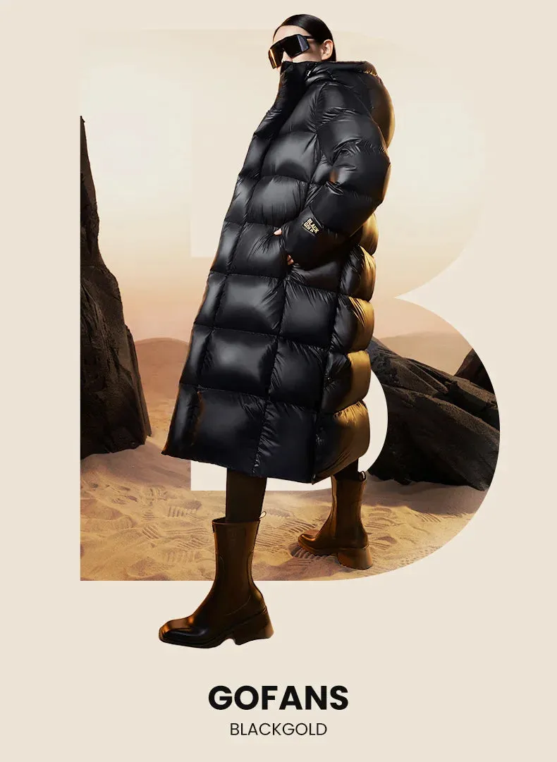 Thick Long Hooded Goose & Duck Down Unisex Outwear