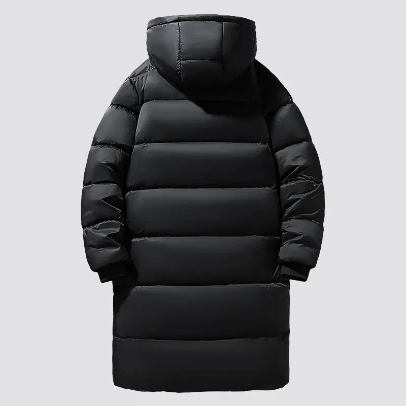 Thick Long Hooded Goose & Duck Down Unisex Outwear