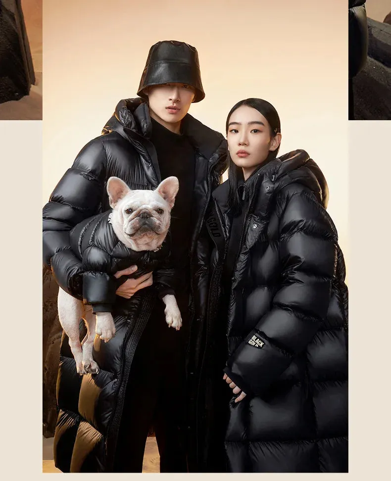 Thick Long Hooded Goose & Duck Down Unisex Outwear