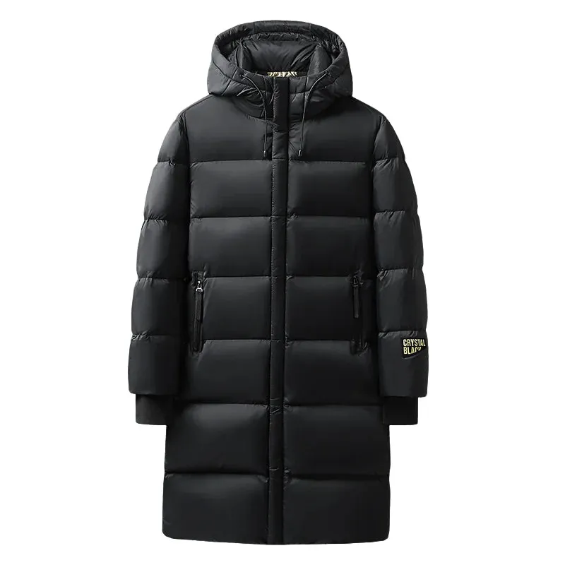 Thick Long Hooded Goose & Duck Down Unisex Outwear