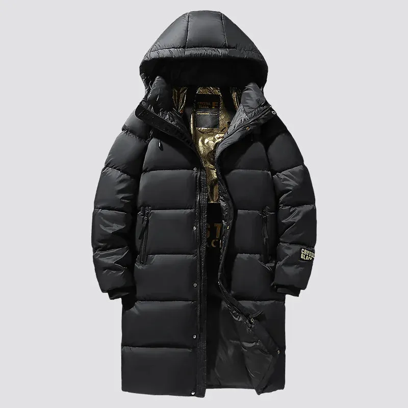 Thick Long Hooded Goose & Duck Down Unisex Outwear
