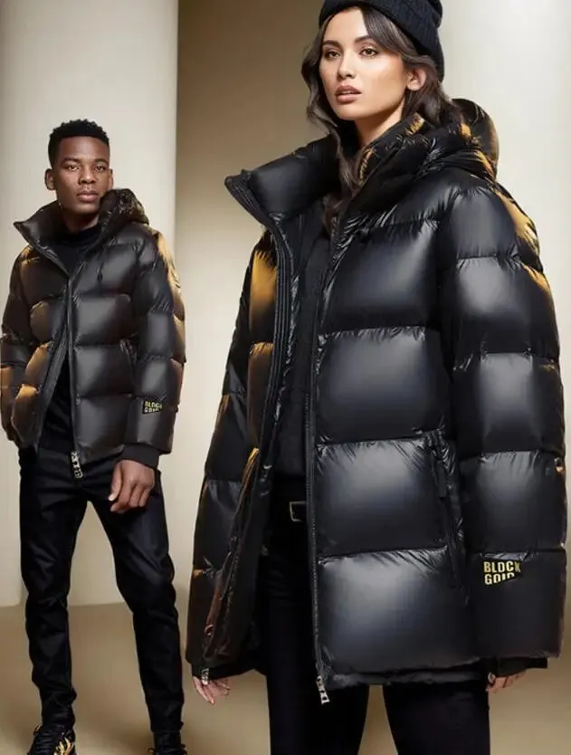 Thick Long Hooded Goose & Duck Down Unisex Outwear