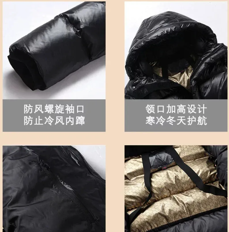 Thick Long Hooded Goose & Duck Down Unisex Outwear