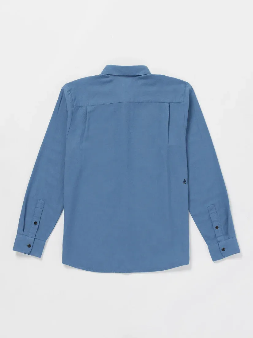 Volcom Men's Caden Solid Shirt Blueberry A0532408_BBY