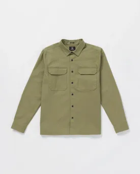 Volcom Men's Servicestone Workshirt Thyme Green A0532406_TYM